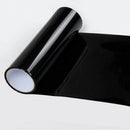 12"x71" Dark Black Car Gloss Headlight Taillight Fog Light PVC Tint Film Sheet a