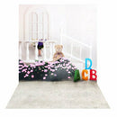 1.5 * 2.1m Photography Background Backdrop Wooden Wall Colorful Flag Patter Y9D3