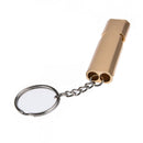 aluminum alloy double-tube whistle for emergency outdoor survival random colorJR