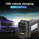 For Mitsubishi USB Car Charger with Blue LED Voltmeter 2.1A Charger Socket