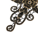 1pcs embroidered floral lace neckline neck collar trim clothes sewing applique Z