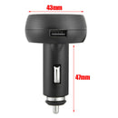 Car Cigarette Lighter Socket Adapter 3-in-1 Voltmeter+Temp Meter+USB Charger l-