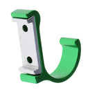 Space Aluminum Single Hook Wall Mounted Coat Clothes Robe Hanger Green