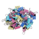 60pcs/set 15mm Colorful Stainless Steel Binder Clips Paper Clip Stationery A
