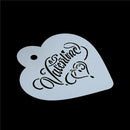 Valentine Cappuccino Coffee Stencils Cake Template Mold Strew Flowers Tool ES