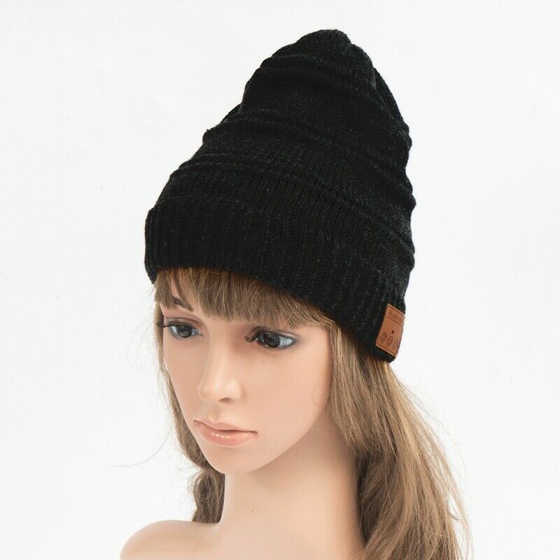 Bluetooth Earphone Music Hat Winter Wireless Headphone Cap Headset with Mic E5E9