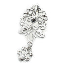 Body Piercing Jewelry Belly Dance Rhinestone Crystal Dangle Navel Barbell RiN8I1