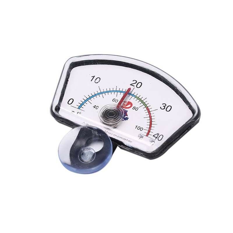 Aquarium thermometer pointer fish tank temperature dial submersible suction  JR