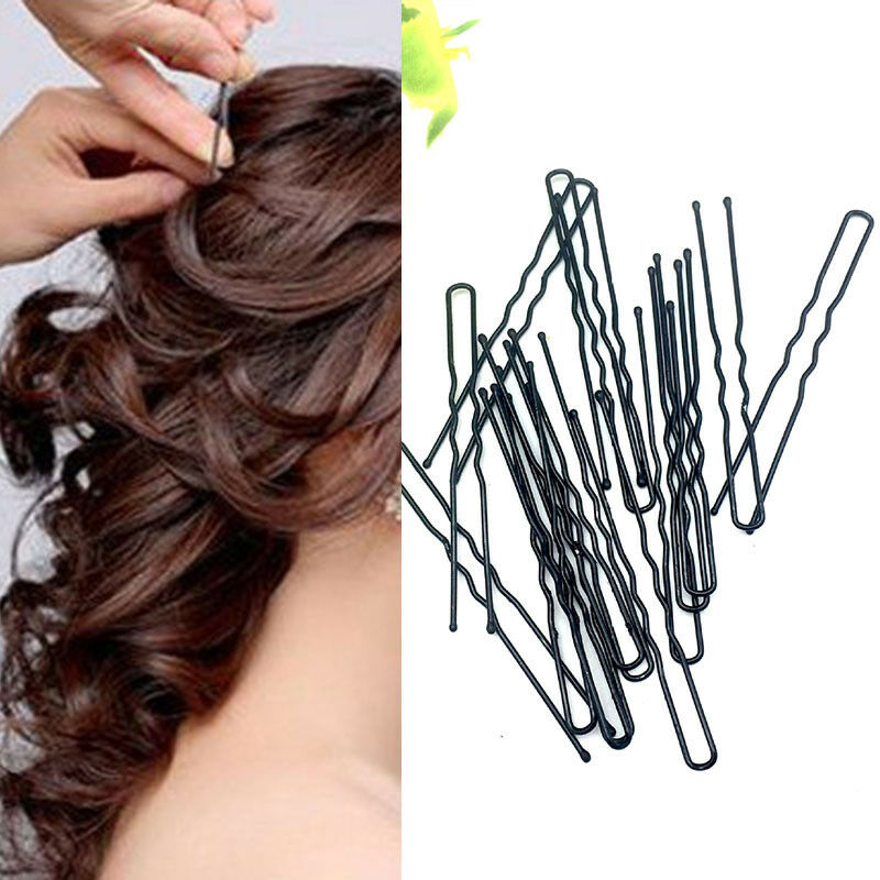 45Pcs Long 6.0CM U Black Hair Bobby Pins Grips Hair Clip Confidence HOT-AU Y6L9