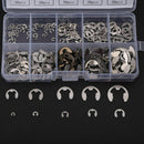 200Pcs Stainless Steel E-Clip Assortment Kit 1.5/2/3/4/5/6/7/8/9/10mm Circlip zg