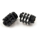 5PCS 6.35mm(1/4") 6Pin Female Stereo Jack Socket Panel PCB Welding FNBX