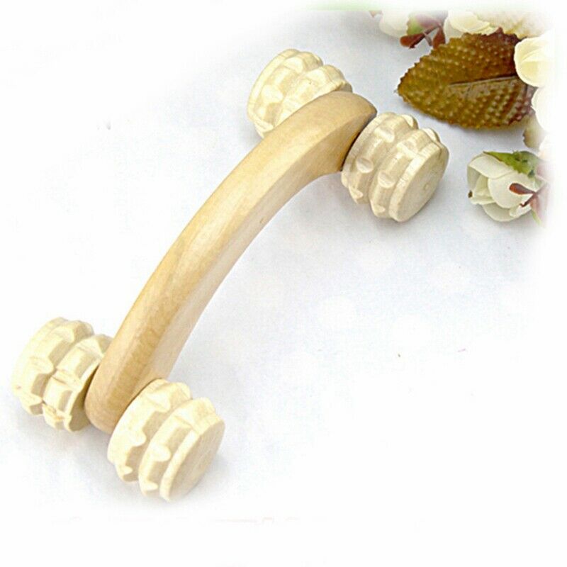 Skin Round New Natural Wooden Massager Curved Round Body Roller Massager Ha Y6N4