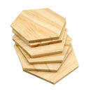 25 Wooden Hexagon Slices Shapes Coaster Wood Craft Blank Plaque DIY
