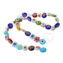 Wire beads drilled Pearls Murano glass flower 10mm J7C5
