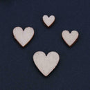100pcs Mixed Heart Shaped Wood Chips DIY Handmade Accessories Decoration