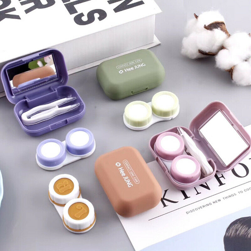 Easy Carry Mini Pocket Contact Lens Case with Mirror Kit Travel Contact LenSEAU
