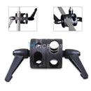 New Heavy Universal two-wheel Light Stand Double Dual Grip Clamp Boom