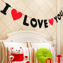 Non-woven i love you Bunting Banner Wedding Marriage Room Valentine's Day Dec-OZ