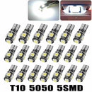 5050 Led W5W Sidelight T10 5 Smd Xenon White Car Wedge Side Light Bulbs Canbus