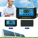 12/24 LCD Auto Solar Charge Controller PWM Dual USB Output Charger Regulator 30A