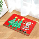 Christmas Santa Claus Tree Non Slip Water Absorbent Floor Rugs Carpet Mats