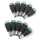 10x DC Power Male Cable Adapter Plug Connectors 2.1mm X 5mm For  Camera