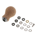 Fishing Reel Handle Wood&Metal Knob Parts for D-Baitcasting Spinning Reel A