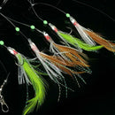 5pcs Fishing Lures Flasher Rigs Fish Skin Bait Catching New Fishing Rigs T4E2