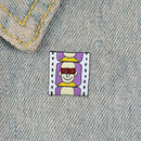 Cartoon Video Tape TV Brooch Women Men Classic Enamel Clothes Badge Pin (2) A