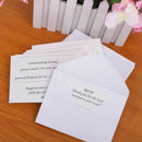 50pcs wedding banquet RSVP reply card with envelope X1Y9
