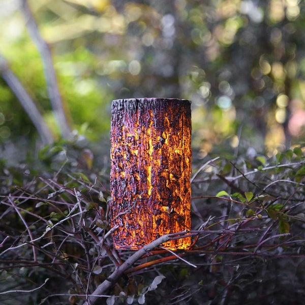 Solar LED Simulation Wood Pile Lawn Light Waterproof Garden Yard Landscape Lamp