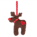 Christmas Tree Decor Felt Elk Gingerbread Man Pendant Hanging Ornament (B)