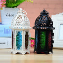 Hanging Moroccan Tea Light Candle Holder Lantern Garden Home Ornament Black