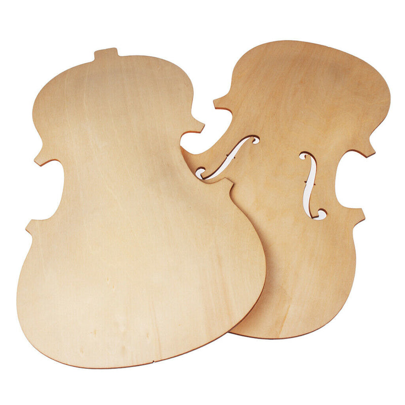 4 Pieces Violin Front Back Plate Solidwood Unfinished Violin DIY Parts 4-4