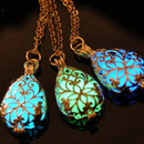 Lovely Wishing Tear Drop Fairy Glow in the Dark Steampunk Pendant 0HK