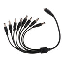 DC Power Splitter Cable 1 Female to 8 male Connectors 35cm