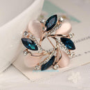 Fashion Women Crystal Flower Brooch Pin Shiny Dress Decorative Ornament Gift
