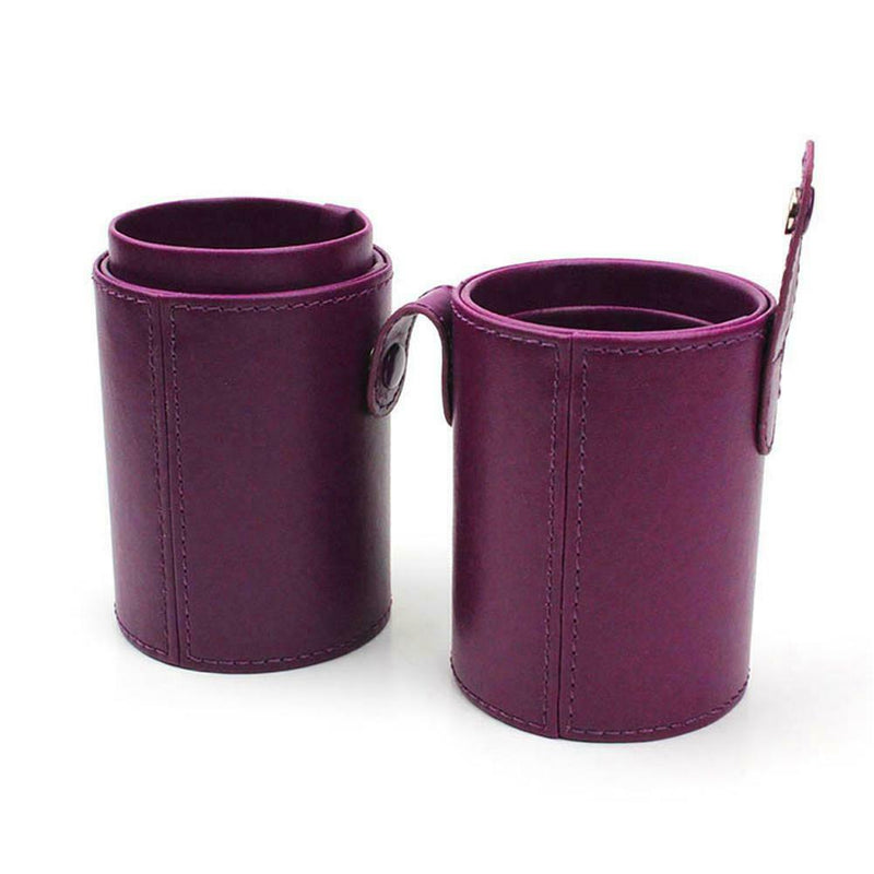Travel Leather Cosmetic Brush Pen Holder Storage Makeup Empty Holder   A