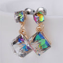 Crystal Rhinestone Earrings Zircon Stud Earrings Women's Wedding Bridal Jewe BX