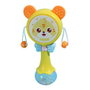 Baby Rattles Hand Bells Shake Music Light Kid Bear Teether Stick (Yellow)