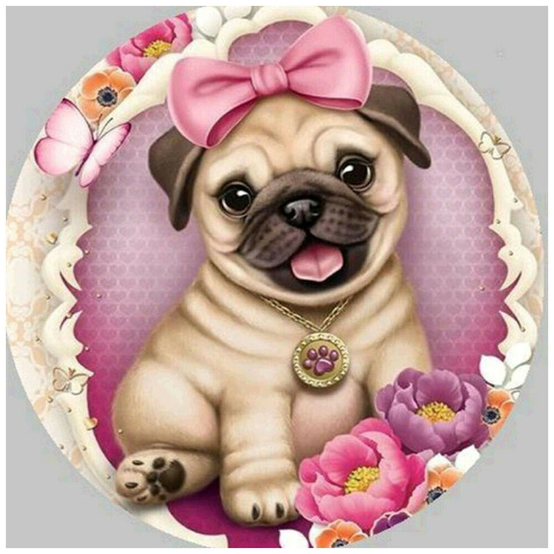 5D DIY Full Drill Diamond Painting Dog Cross Stitch Mosaic Craft Kit Decor