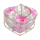 6Pcs Scented Rose Flower Petal Bath Body Soap Wedding Party Gift Home DIY D