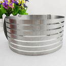 Adjustable Round Stainless Steel DIY Mousse Cake Ring Mold Layer Slicer Cutter