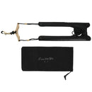 Black Adjustable Leather Saxophone Shoulder Neck Strap with Buckle Width 24 P3A4