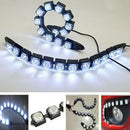 2*Car Flexible 12Led Drl Daytime Running Light Driving Daylight Fog Light Lam ME