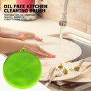 Kitchen Silicone Dishwashing Brush Pot Pan Scrubber Bowl Cleaner (Green) A