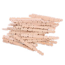 50X Wooden Sticks Natural Color Popsicle Sticks Sawtooth Shape 114x10mm