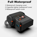 Waterproof 12v / 24v Motorcycle USB Charger Adapter Socket And Voltmeter D TTL