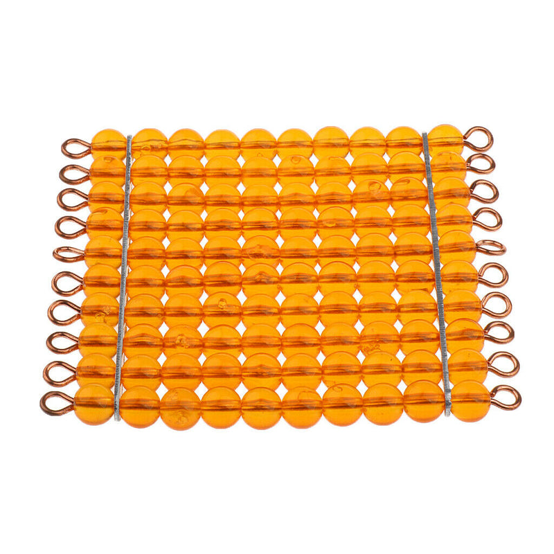 Montessori Mathematic Materials Hundred Beads Square Bar Kids Education Toys