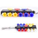 1x Golf Tee Holder Carrier with 12 plastic  Tees w 3 Ball Markers W 1KeyChain ME